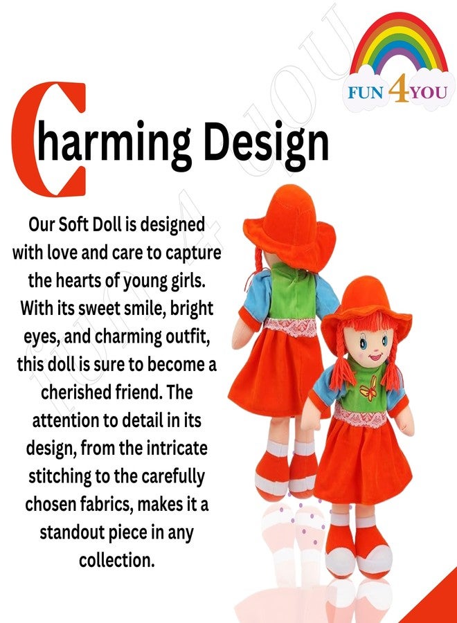 Fun4you Soft Doll -Dolls for Girls,Toy | Valentine Day Gift for Him & Her | Stuffed Toys | Age 5 to 10 Years (Carrot Orange, 50 Cm) - Image 5